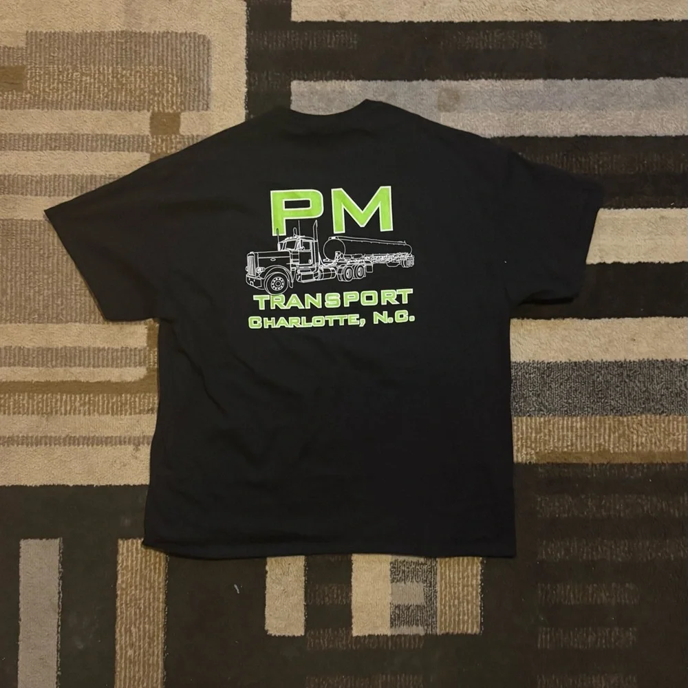 Black and Green Gildan Trucker Shirt - Picture 2 of 3